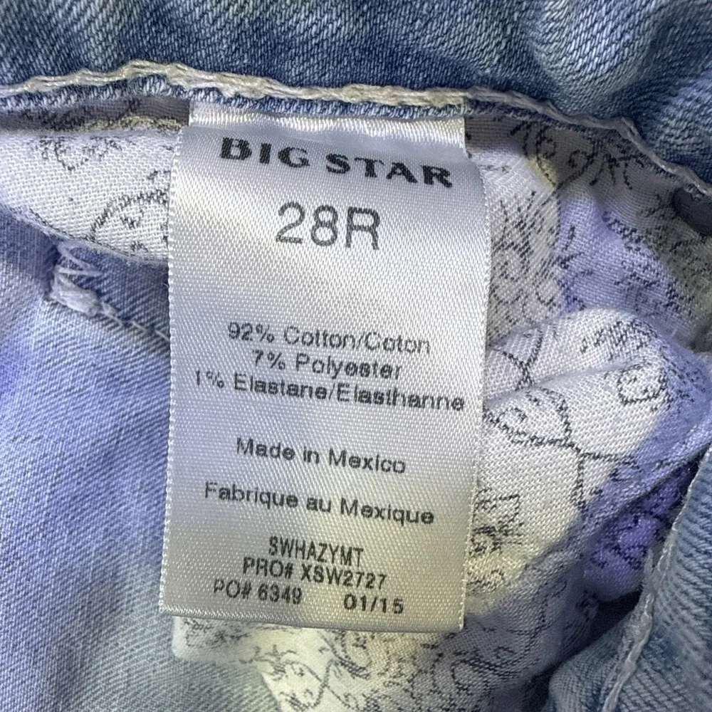 Big Star Jeans Womens Size 28R Blue New Hazel  Fit Western Light  Wash Denim - Picture 8 of 11